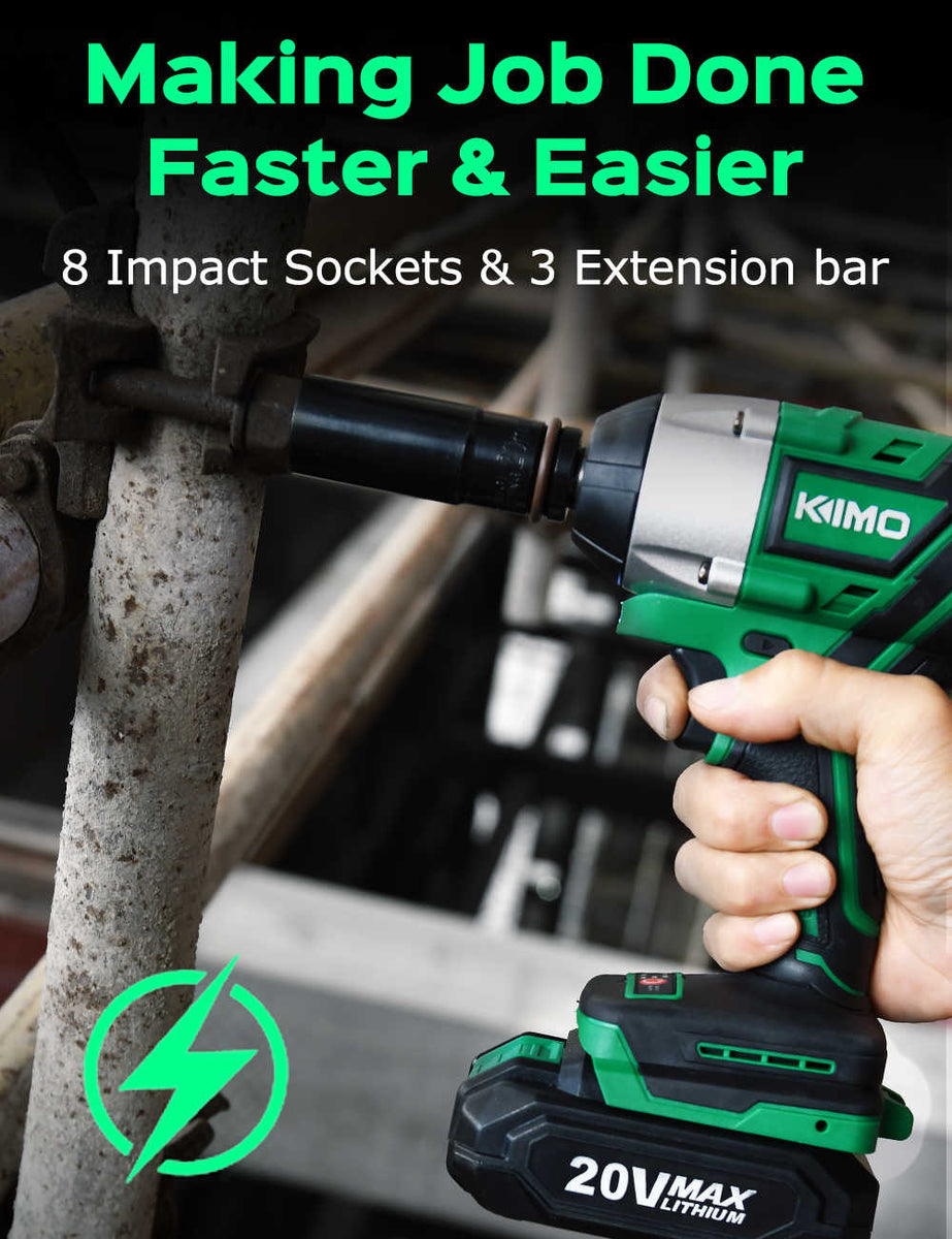 20V Cordless Brushless Impact Wrench Set – KIMO
